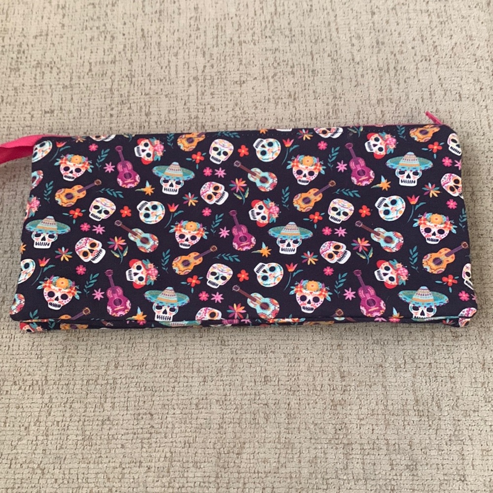 Dia de los muertos cloth clutch